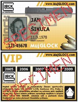 Grafické znázornění VIP karty MujGLOCK
